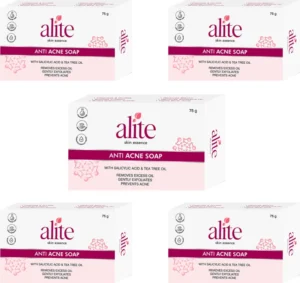 alite Anti Acne Soap With Tea Tree Oil & Salicylic Acid Full-body Cleansing(5 x 75 g)